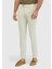 Ekru Düz Dokuma Regular Fit Casual Pantolon 3