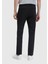 Siyah Düz Dokuma Regular Fit Casual Pantolon 4