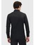 Siyah Düz Slim Fit Dokuma Klasik %100 Pamuk Gömlek 5