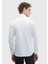 Beyaz Düz Slim Fit Dokuma Klasik %100 Pamuk Gömlek 4