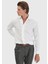 Beyaz Düz Casual Fit Dokuma Casual %100 Pamuk Gömlek 3