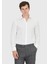 Beyaz Düz Regular Fit Dokuma Klasik Gömlek 1