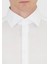 Beyaz Düz Regular Fit Dokuma Klasik Gömlek 3