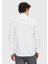 Beyaz Düz Regular Fit Dokuma Klasik Gömlek 5