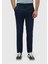 Lacivert Düz Dokuma Jogging Fit Casual Pamuk Karışımlı Pantolon 2