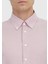 Pembe Düz Casual Fit Dokuma Casual Pamuk Karışımlı Gömlek 4