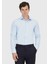 Koyu Mavi Düz Slim Fit Dokuma Klasik %100 Pamuk Gömlek 1
