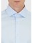 Koyu Mavi Düz Slim Fit Dokuma Klasik %100 Pamuk Gömlek 4
