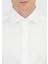 Beyaz Düz Slim Fit Dokuma Klasik %100 Pamuk Gömlek 4