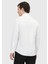 Beyaz Düz Slim Fit Dokuma Klasik %100 Pamuk Gömlek 5