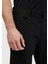Siyah Düz Dokuma Regular Fit Casual Pamuk Karışımlı Pantolon 4