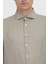 Vizon Düz Casual Fit Dokuma Casual %100 Keten Gömlek 4