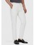 Ekru Düz Örme Jogging Fit Casual Pantolon 3