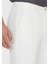 Ekru Düz Örme Jogging Fit Casual Pantolon 4