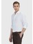 Beyaz Düz Casual Fit Dokuma Casual %100 Keten Gömlek 3