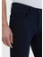 Siyah Düz Dokuma Slim Fit Casual Pamuk Karışımlı Pantolon 4