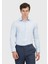 Açık Mavi Düz Slim Fit Dokuma Klasik %100 Pamuk Gömlek 1