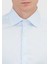 Açık Mavi Düz Slim Fit Dokuma Klasik %100 Pamuk Gömlek 3