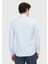 Açık Mavi Düz Slim Fit Dokuma Klasik %100 Pamuk Gömlek 5