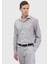 Açık Gri Düz Regular Fit Dokuma Klasik %100 Yün Gömlek 1