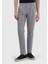 Gri Çizgili Dokuma Jogging Fit Casual Pantolon 2