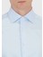 Koyu Mavi Düz Slim Fit Dokuma Klasik %100 Pamuk Gömlek 4
