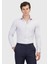 Lila Düz Slim Fit Dokuma Klasik %100 Pamuk Gömlek 1