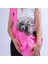 Pembe Gabardin Çanta Kedi Köpek Taşıma Çantası 2