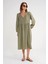 4739 Kadın Yakası Bağlamalı Müslin Midi Elbise Çağla 1