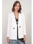 4516 Kadın Bezayağı Blazer Ceket Ekru 3