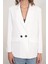 4516 Kadın Bezayağı Blazer Ceket Ekru 5