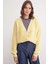 6943 Kadın V Yaka Selanik Hırka Sarı 1