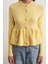 6958 Kadın Triko Peplum Hırka Sarı 4
