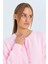 6902 Kadın Sakallı Basic Yumuşak Dokulu Triko Hırka Pembe 5