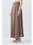 4631 Kadın Parçalı Kloş Etek Toprak 5