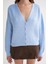 6943 Kadın V Yaka Selanik Hırka Bebe Mavi 5