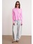 6958 Kadın Triko Peplum Hırka Pembe 2