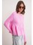 6958 Kadın Triko Peplum Hırka Pembe 3