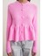 6958 Kadın Triko Peplum Hırka Pembe 4