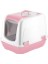 Mikopet Küçük Kapalı Kedi Tuvaleti Pembe 2