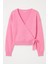 6959 Kadın Fiyonklu Triko Hırka Pembe 1