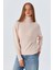 6278 Kadın Sakallı Balıkçı Triko Kazak Pudra 3