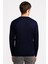 Erkek Lacivert Yün Bisiklet Yaka Kazak 4