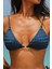 Olympos Petrol Mavisi Dolgusuz Çıkarılabilir Pedli Üçgen Bikini Üst 7