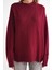 6913 Kadın Salaş Yumuşak Dokulu Oversize Triko Kazak Bordo 4