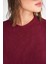 6913 Kadın Salaş Yumuşak Dokulu Oversize Triko Kazak Bordo 5