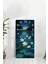 Mdf Dikdörtgen Dekoratif Duvar Saati – Nilüfer Çiçekli Gölet Tasarımı (30X60 Cm) – USD067 3