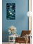 Mdf Dikdörtgen Dekoratif Duvar Saati – Nilüfer Çiçekli Gölet Tasarımı (30X60 Cm) – USD067 4