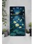 Mdf Dikdörtgen Dekoratif Duvar Saati – Nilüfer Çiçekli Gölet Tasarımı (30X60 Cm) – USD067 5