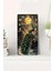 Mdf Dikdörtgen Dekoratif Duvar Saati – Tavus Kuşu ve Ay Desenli 30X60 cm Uv Baskı – USD024 1